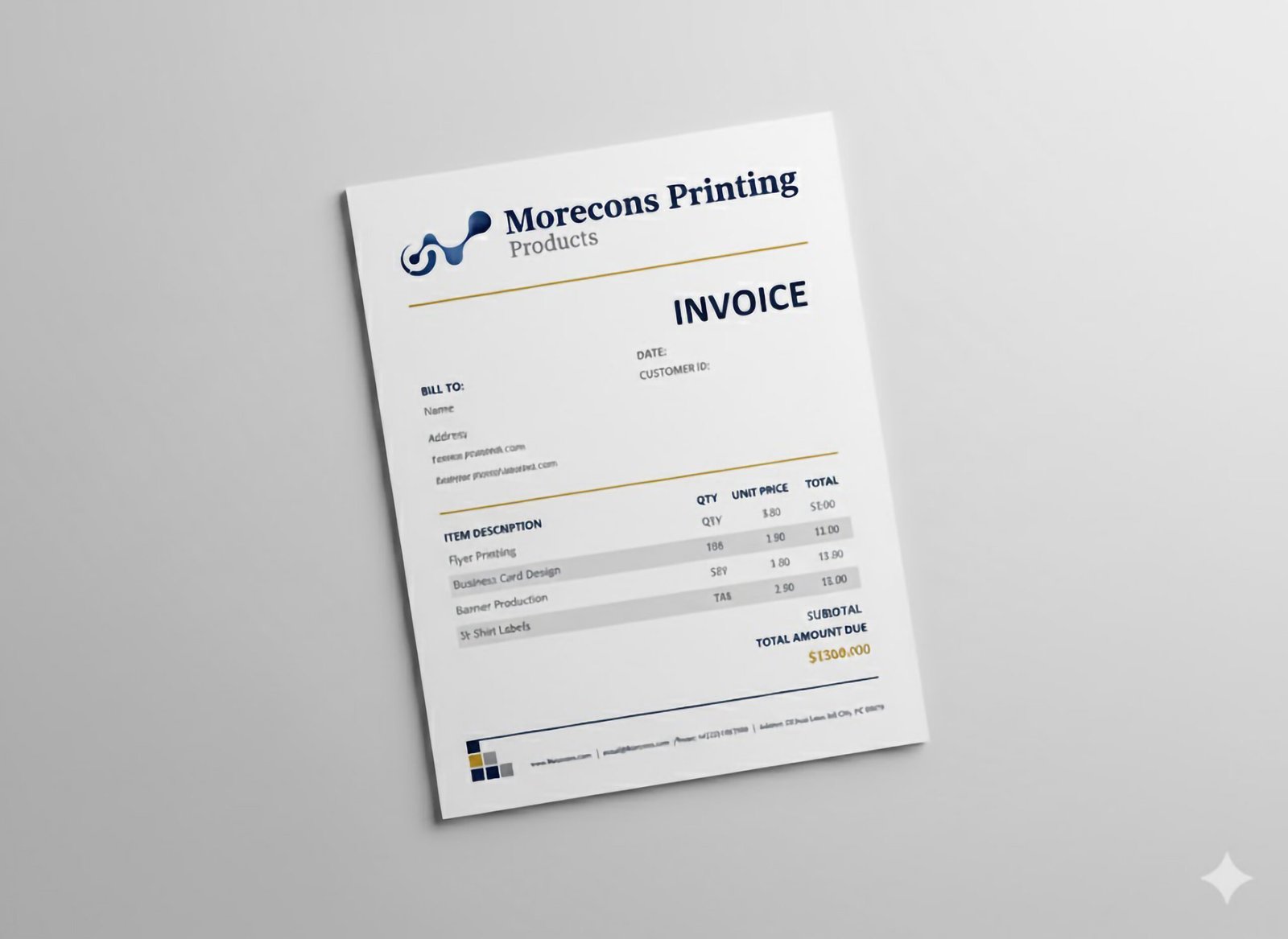 Invoice (Glossy 135 gsm - Single Paper )